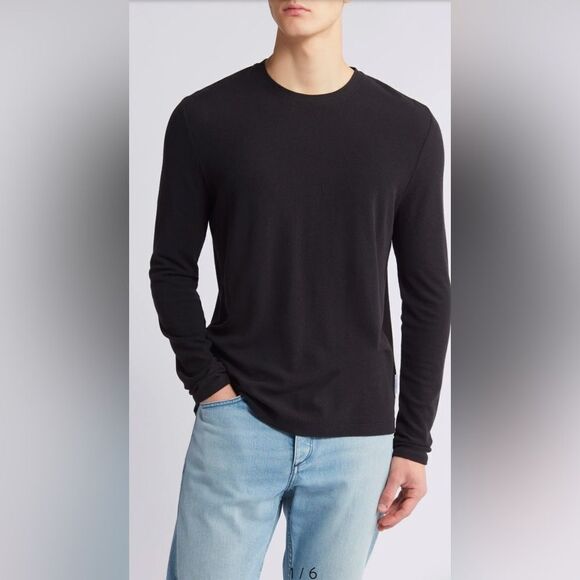 NN07 Men’s Clive Long Sleeve Waffle Knit Crewneck Comfort Breathable Knit Tee XL - Picture 1 of 9